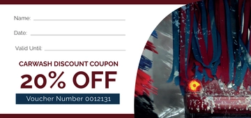 Free Car Wash Discount Voucher Template to Edit Online