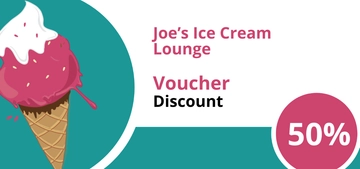 Free Ice Cream Shop Discount Voucher Template to Edit Online