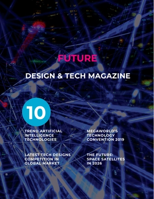 Free Design and Tech Magazine Template to Edit Online