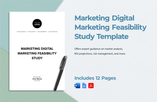 Marketing Digital Marketing Feasibility Study Template