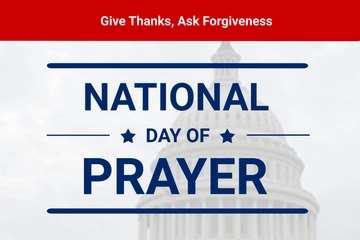 Free National Day of Prayer Pinterest Board Cover Template to Edit Online