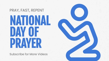 Free National Day of Prayer YouTube Channel Cover Template to Edit Online