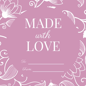 Free Floral Gift Label Template to Edit Online