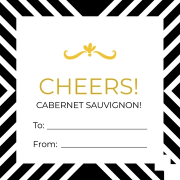 Free Gift Wine Label Template to Edit Online