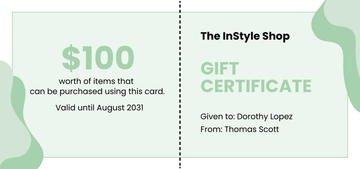 Free Fashion Store Gift Certificate Template to Edit Online