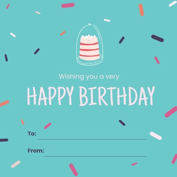 Free Happy Birthday Gift Label Template to Edit Online