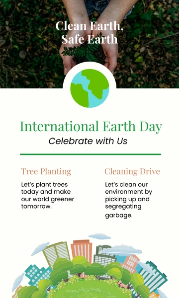 Free International Earth Day Email Newsletter Template to Edit Online