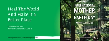 Free International Earth Day Facebook Cover Template to Edit Online