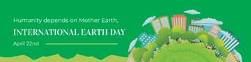Free International Earth Day LinkedIn Profile Banner Template to Edit Online