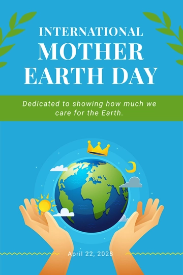 Free International Earth Day Pinterest Pin Template to Edit Online