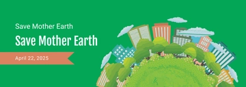 Free International Earth Day Tumblr Banner Template to Edit Online