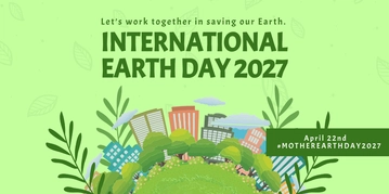 Free International Earth Day Twitter Post Template to Edit Online