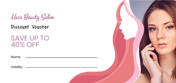 Free Hair Salon Discount Voucher Template to Edit Online
