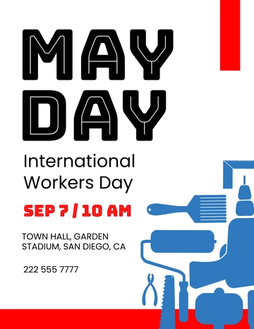 Free May Day Flyer Template to Edit Online