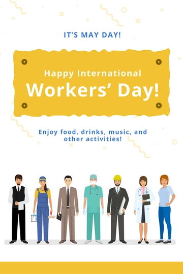 Free May Day Pinterest Pin Template to Edit Online