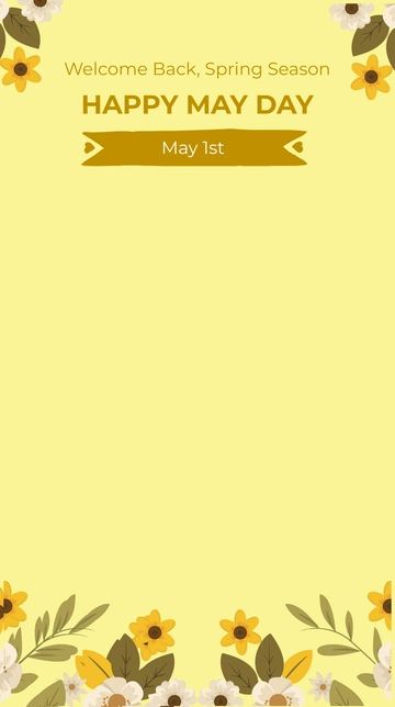Free May Day Snapchat Geofilter Template to Edit Online