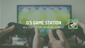 Free Game YouTube Channel Art Template to Edit Online