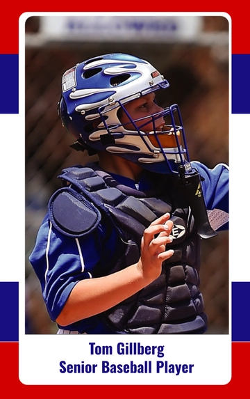 Free Senior Baseball Trading Card Template to Edit Online