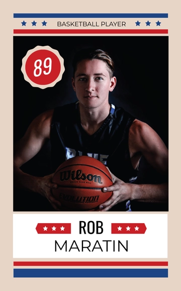 Free Basketball Trading Card Template to Edit Online