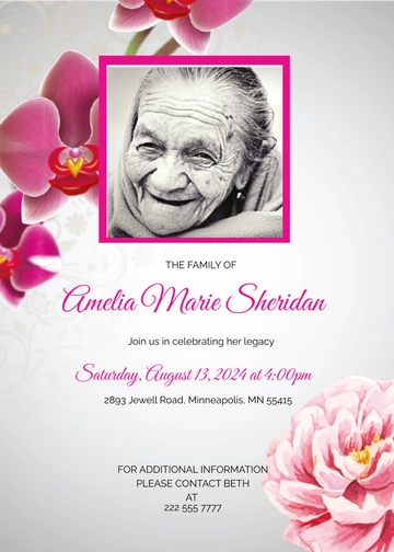 Free Funeral Memorial Card Template to Edit Online