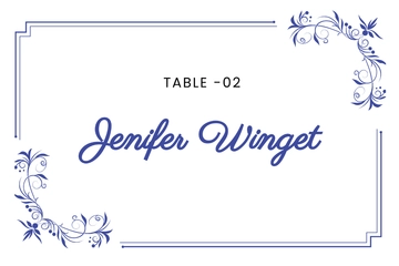 Free Delicate Lace Place Wedding Place Card Template to Edit Online