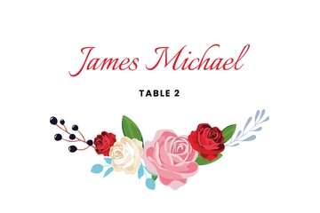Free Escort Wedding Place Card Template to Edit Online