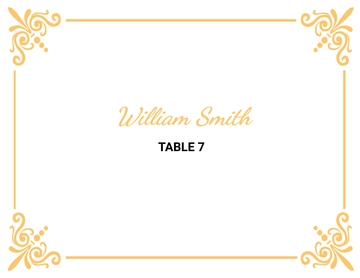 Free Printable Wedding Table Card Template to Edit Online