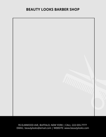Free Barbershop Letterhead Template to Edit Online