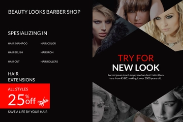 Free Barbershop Postcard Template to Edit Online