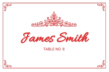 Free Vintage Wedding Place Card Template to Edit Online