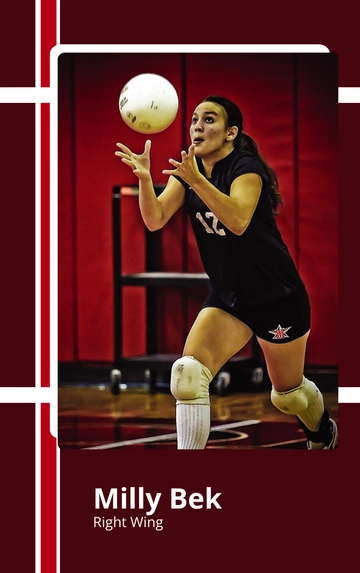 Free Volley Ball Trading Card Template to Edit Online