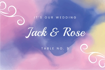 Free Water Color Place Card Template to Edit Online Free Water Color Place Card Template to Edit Online