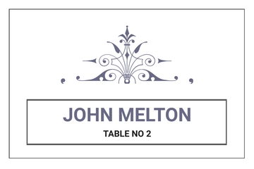Free Wedding Graphic Design Name Card Template to Edit Online
