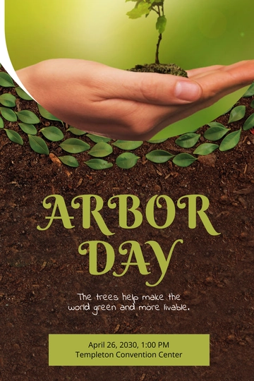 Free Arbor Day Pinterest Pin Template to Edit Online