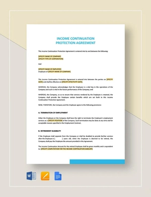 Income Continuation Protection Agreement Template Income Continuation Protection Agreement Template