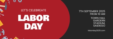Free Labor Day Tumblr Banner Template to Edit Online