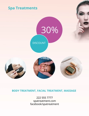 Free Sample Spa Flyer Template to Edit Online