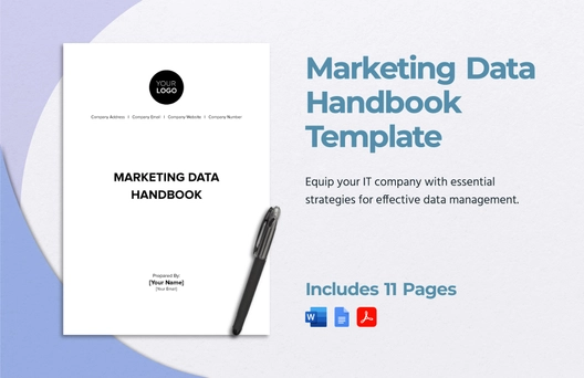 Marketing Data Handbook Template