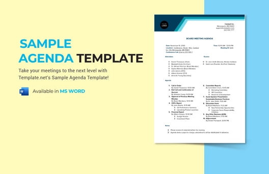 Sample Agenda Template