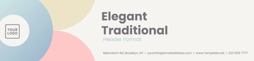 Free Elegant Traditional Header Format Template to Edit Online