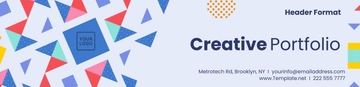 Free Creative Portfolio Header Format Template to Edit Online