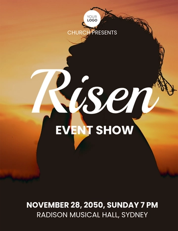 Free Risen Church Flyer Template to Edit Online