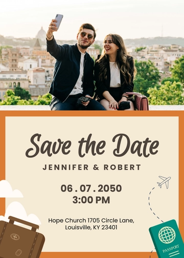Save the Date Travel Invitation Template - Edit Online & Download