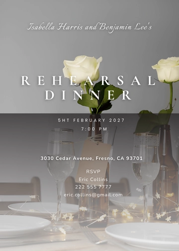 Rehearsal Dinner Party Invitation Template - Edit Online & Download