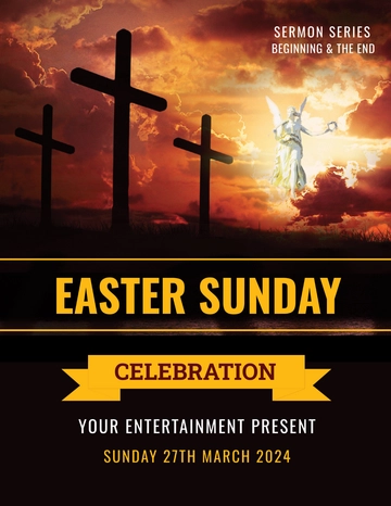 Free Easter Sunday Church Template to Edit Online