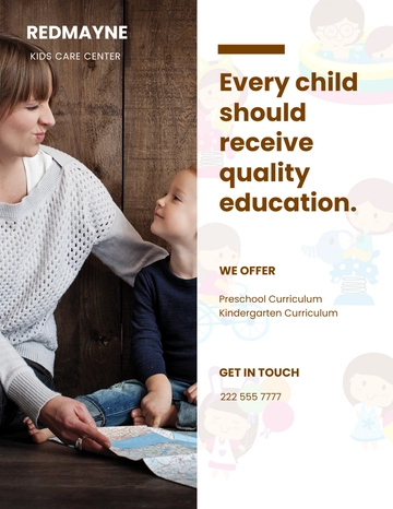 Free Kid's Care Advertising Flyer Template to Edit Online