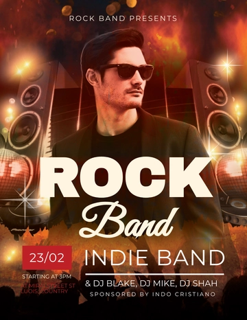 Free Rock Band Flyer Template to Edit Online