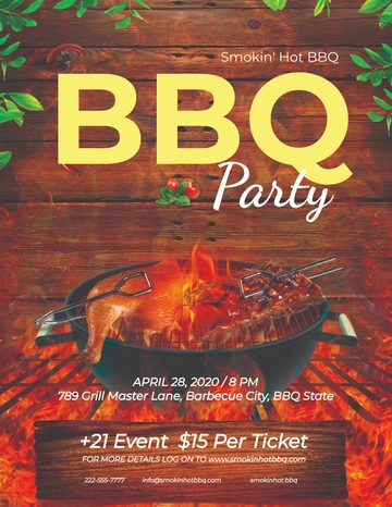 Free BBQ Flyer Template to Edit Online