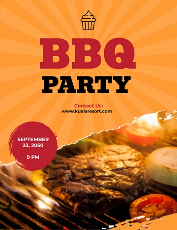 Free BBQ Party Flyer Template to Edit Online