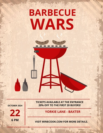 Free BBQ Wars Flyer Template to Edit Online